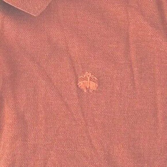 Brooks Brothers Orange LS Casual Rugby‎ Performance Polo Shirt Supima Cotton XL - Picture 3 of 7
